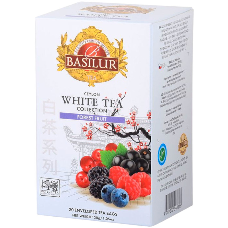 Изображение товара Чай Basilur Белый Чай с лесными ягодами, 20x1.5г