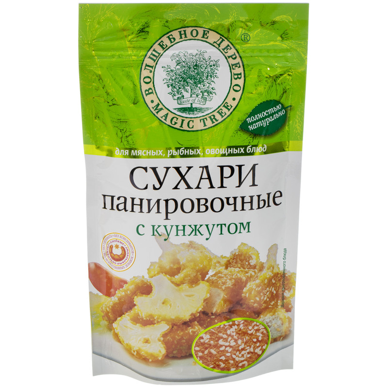 Изображение товара Сухари панировочные Волшебное Дерево с кунжутом, 140г