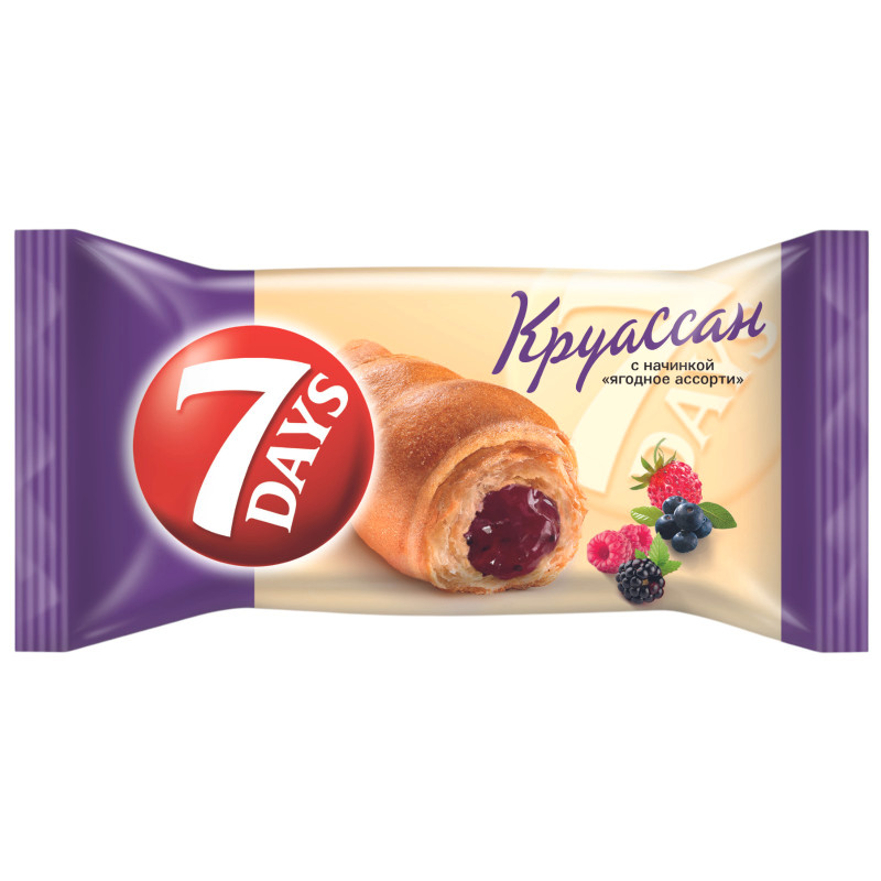 Изображение товара Круассан 7 Days ягодное ассорти, 65г