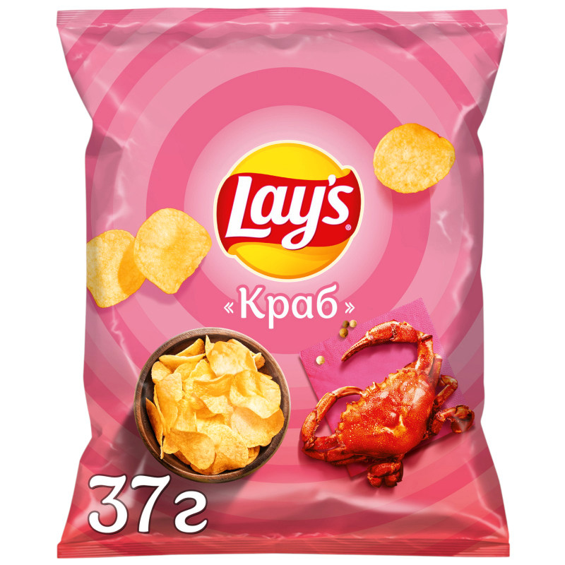 Изображение товара Чипсы картофельные Lays со вкусом краба, 37г