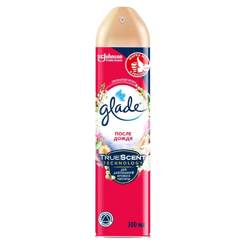 Изображение товара Освежитель воздуха Glade После дождя 300мл - свежесть и чистота в доме