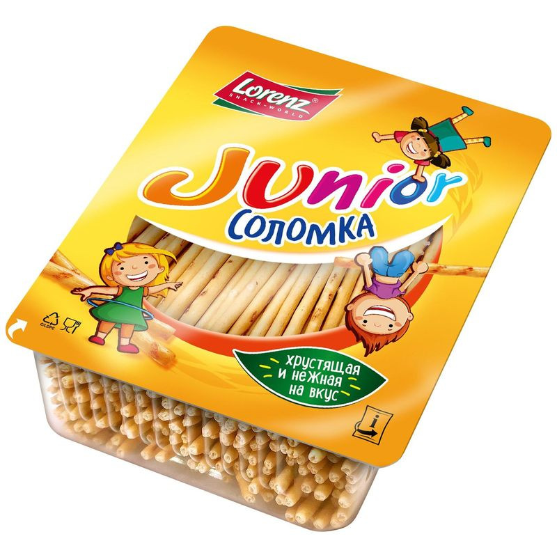Изображение товара Соломка Lorenz Junior 130 г вкусная пшеничная снековая палочка соленая