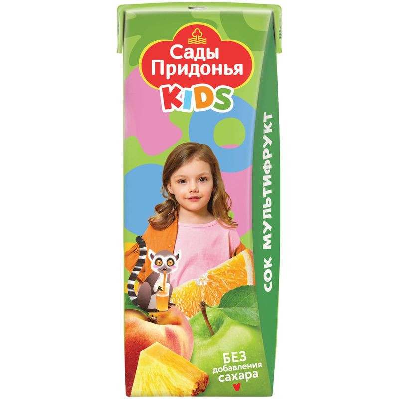 Изображение товара Сок Сады Придонья Kids мультифруктовый с мякотью, 200мл