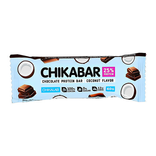 Изображение товара Батончик Chikalab глазированный с начинкой кокос, 60г