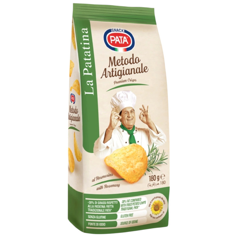 Изображение товара Чипсы Pata из натурального картофеля с розмарином, 150 г