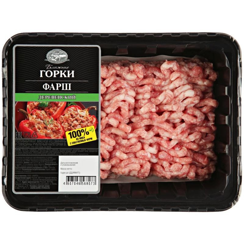 Изображение товара Фарш Ближние Горки деревенский охлаждённый 400г