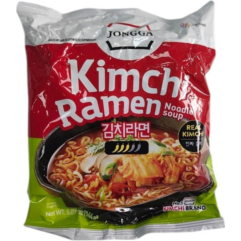 Изображение товара Лапша Jongga Real Kimchi Ramen быстрого приготовления, 144г