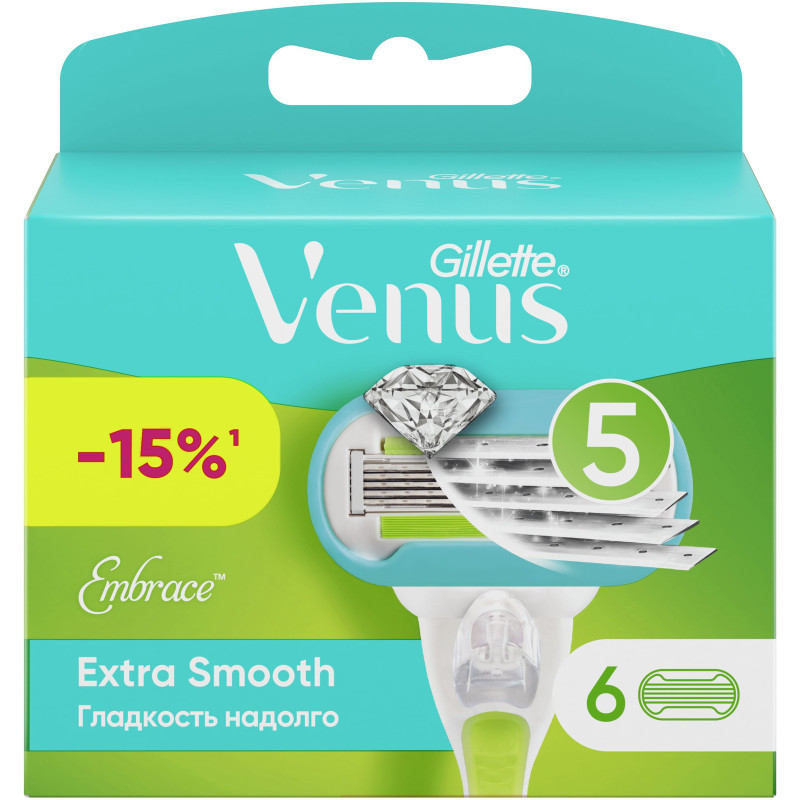 Изображение товара Сменные кассеты Gillette Venus Embrace для бритья, 6шт