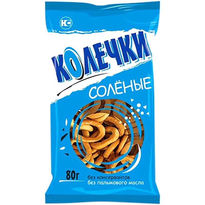 Изображение товара Колечки Невская Сушка соленые 80г вкусная сухая закуска