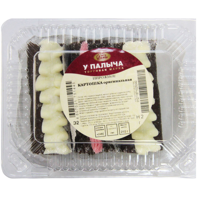 Изображение товара Пирожное У Палыча Картошка в ассортименте, 210г