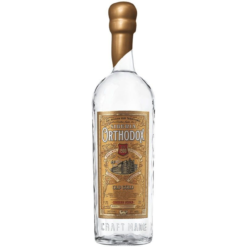 Изображение товара Водка Siberia Orthodox Old Gold 40% 500мл российская качественная
