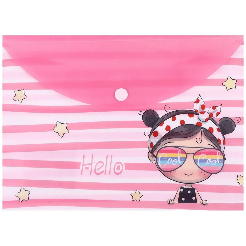 Изображение товара Папка Девочки А5 на кнопке - пластиковая для учебных документов и тетрадей