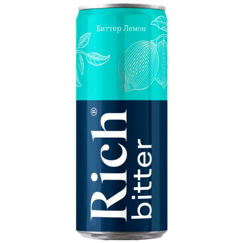 Изображение товара Тоник Rich Биттер Лемон с пониженной калорийностью 330мл Россия