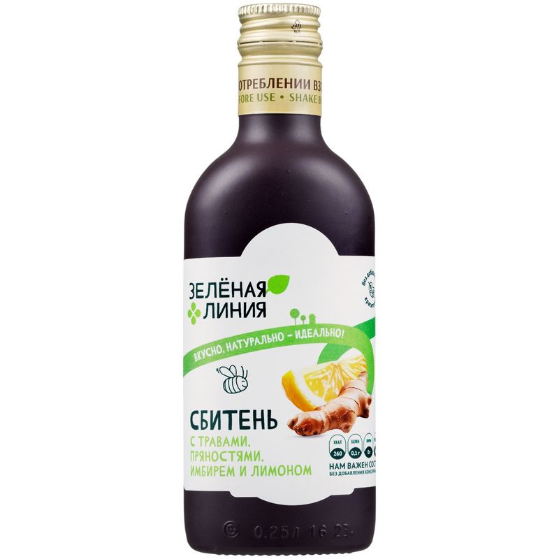 Изображение товара Сбитень Столбушинский имбирный с лимоном 250мл натуральный напиток