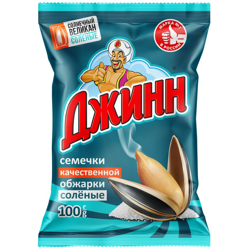 Изображение товара Семечки подсолнечника Джинн жареные солёные, 100г