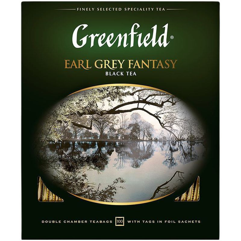 Изображение товара Чай Greenfield Earl Grey Fantasy черный в пакетиках 100х2 г аромат бергамот