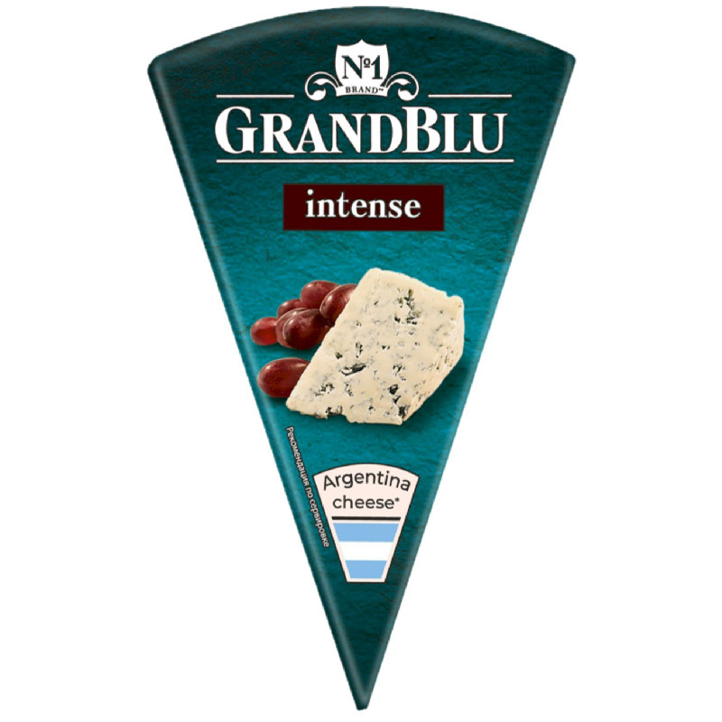 Изображение товара Сыр с голубой плесенью Grandblu Intense 50% 100г натуральный продукт
