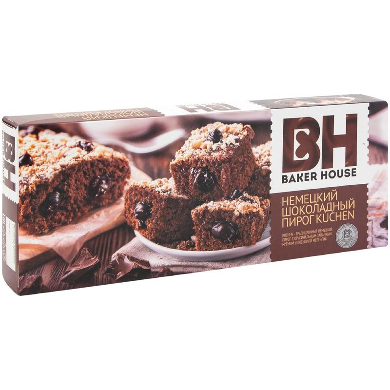 Изображение товара Пирог Baker House Kuсhen немецкий шоколадный 350г вкусный десерт для всей семьи