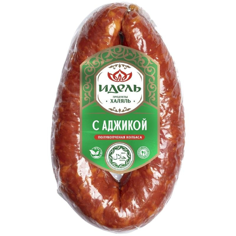 Изображение товара Колбаса из мяса кур Идель с Аджикой полукопченая 400г