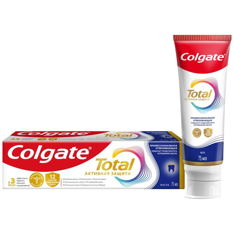Изображение товара Зубная паста Colgate Total 12 Профессиональная Отбеливающая 75 мл
