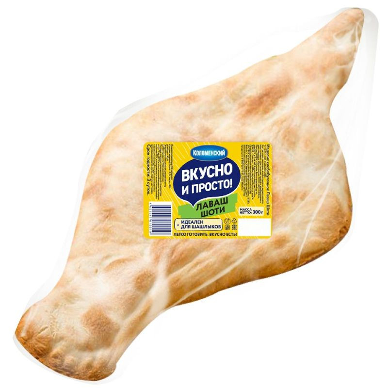 Изображение товара Лаваш Коломенский Шоти 300г - натуральный хлеб для закусок и роллов