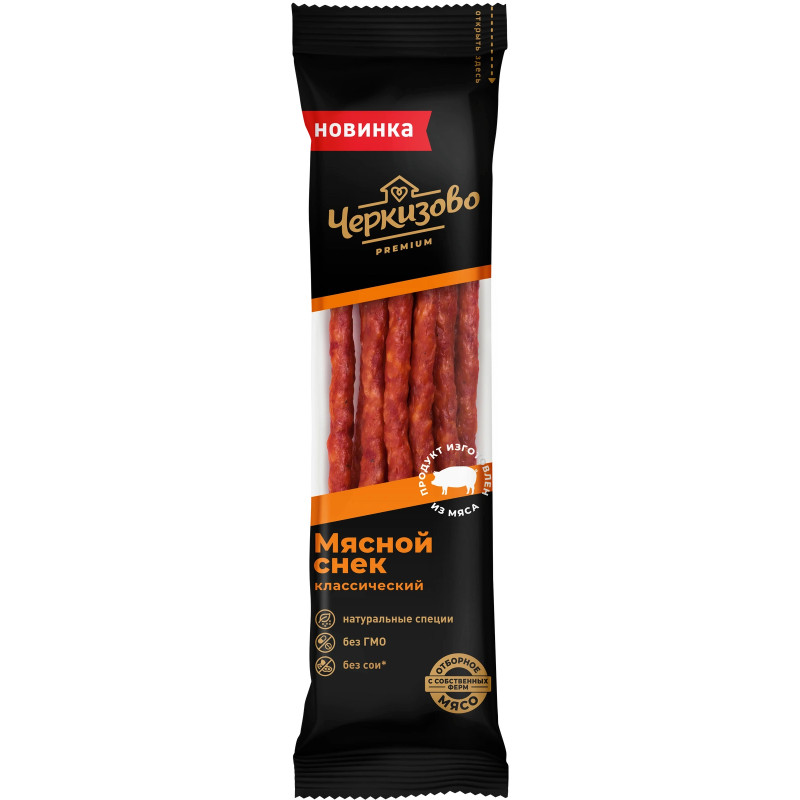 Изображение товара Колбаски сырокопчёные Черкизово Premium Мясной снек Классический полусухие, 70г