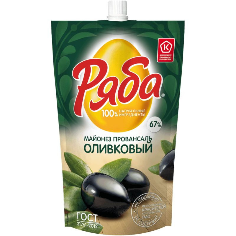Изображение товара Майонез Ряба Провансаль Оливковый 67% 330г