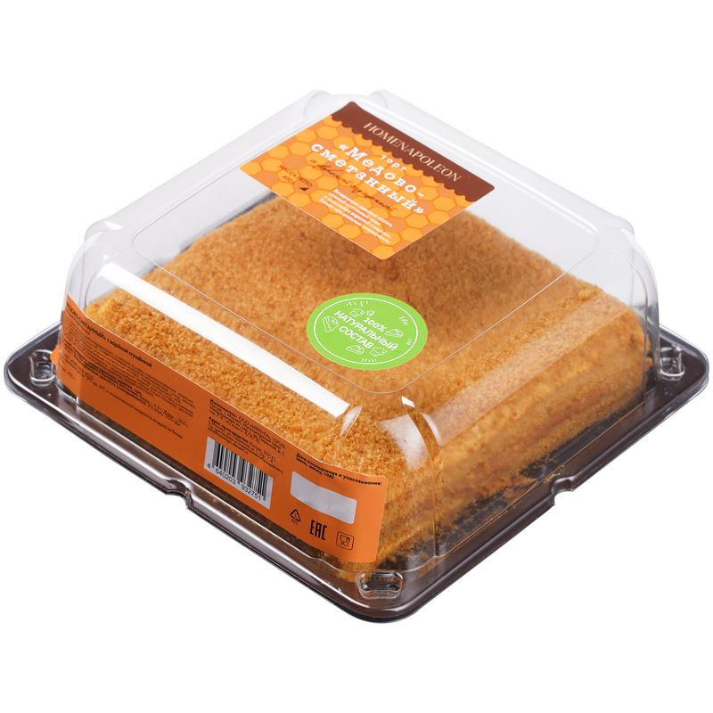 Изображение товара Торт Home Napoleon Медово-Сметанный с вареной сгущенкой 400г