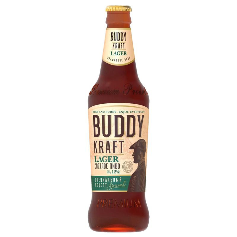 Пиво Buddy Kraft Lager Special светлое 4.5%, 450мл - купить с самовывозом в Перекрёстке 18+