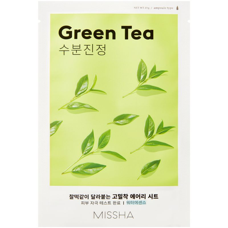 Изображение товара Маска для лица Missha Airy Fit Sheet Mask Green Tea успокаивающая для сухой кожи 20мл
