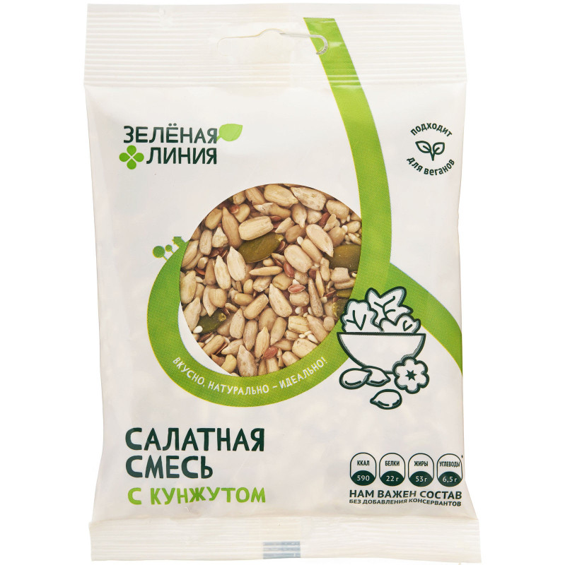 Изображение товара Смесь салатная с кунжутом Зелёная Линия, 80г