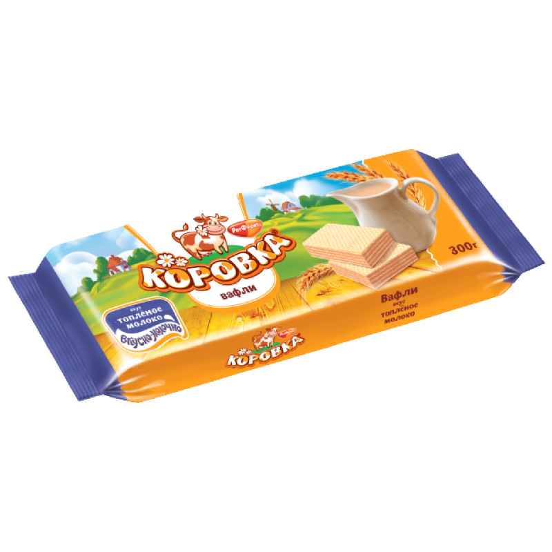 Изображение товара Вафли Коровка Топлёное молоко, 300г