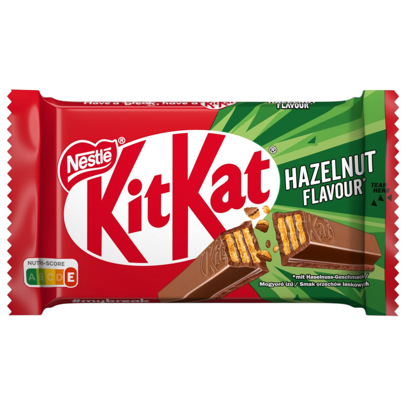Изображение товара Шоколад KitKat молочный с хрустящей вафлей со вкусом фундука, 41.5г