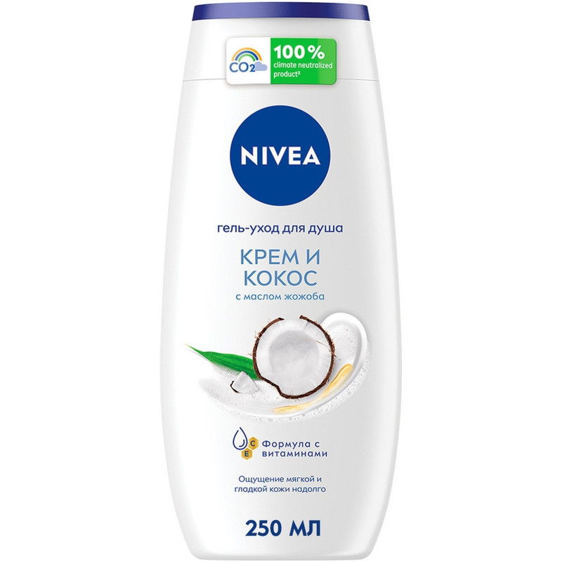 Изображение товара Гель-уход Nivea для душа Крем кокос, 250мл