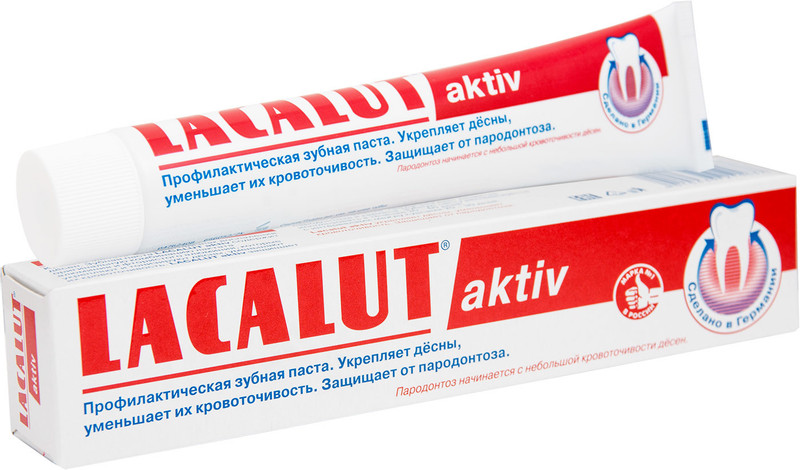Изображение товара Зубная паста Lacalut Activ 75 мл для укрепления и свежести дыхания