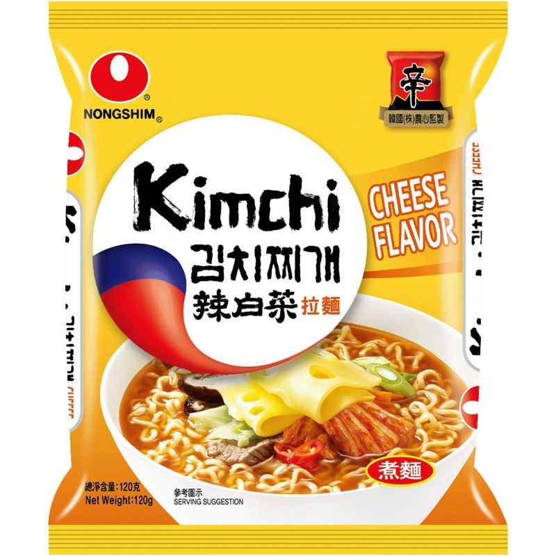 Изображение товара Nongshim Лапша Кимчи с сырным вкусом 120г Быстрое приготовление
