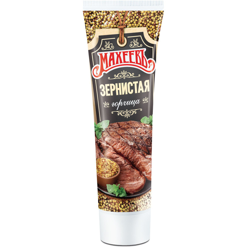 Изображение товара Горчица Махеевъ Зернистая, 100г