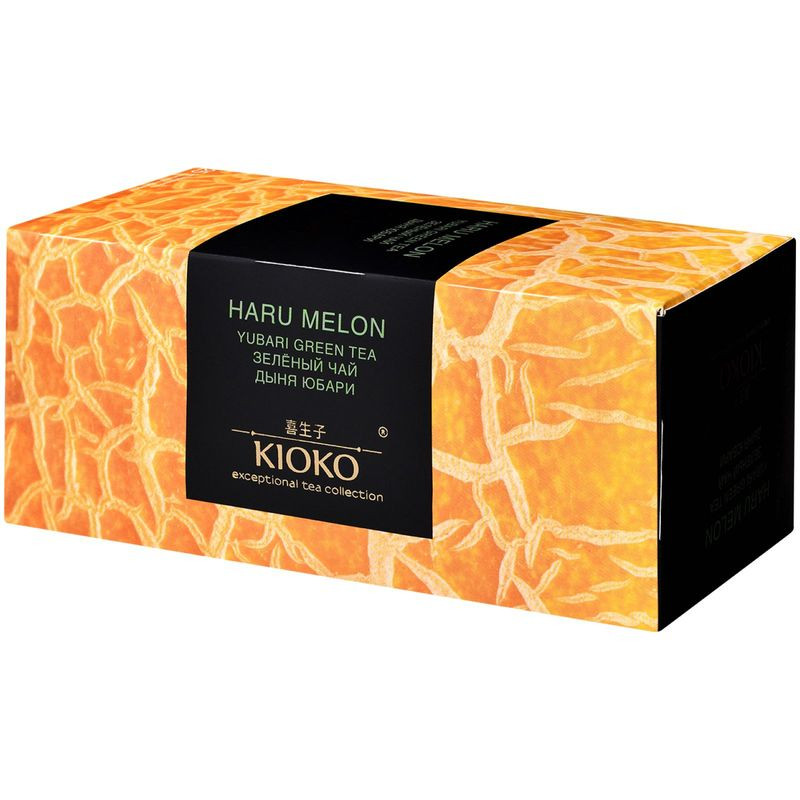 Изображение товара Зеленый чай Kioko Haru Melon с ароматом дыни 25 пакетиков по 2г