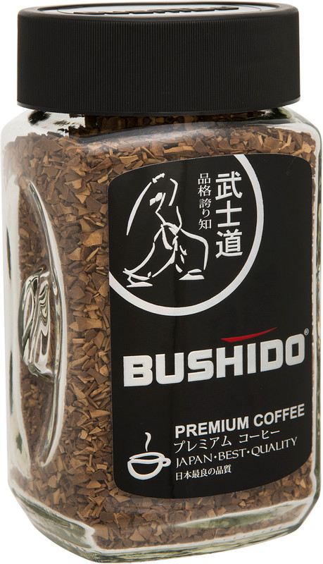 Изображение товара Кофе Bushido Black Katana натуральный растворимый, 100г