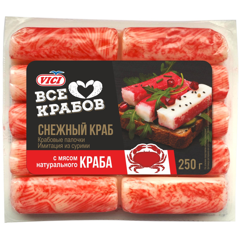 Изображение товара Палочки Vici снежный краб, 250г