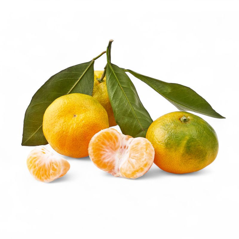 Изображение товара Свежие мандарины с листом из Китая весовые натуральные плоды