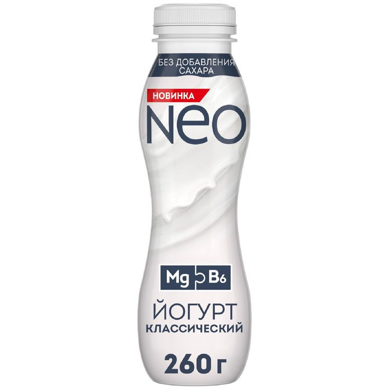 Изображение товара Йогурт Neo классический с магнием и витамином B6 260г питьевой