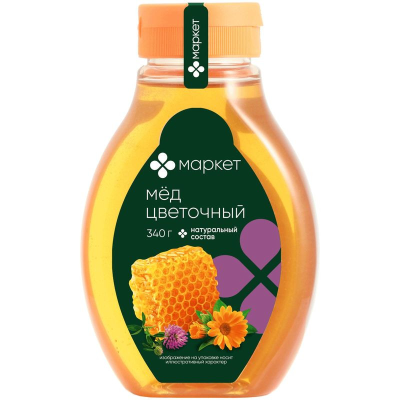Изображение товара Натуральный цветочный мед 340г Маркет в России