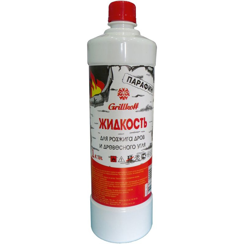 Изображение товара Жидкость для розжига дров и угля Grillkoff 1л быстрое и безопасное разжигание