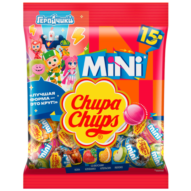 Изображение товара Карамель Chupa Chups Mini ассорти вкусов, 90г