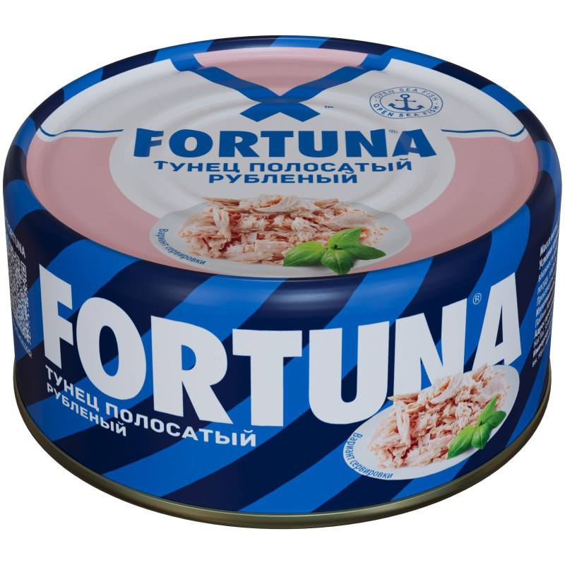 Изображение товара Тунец Fortuna полосатый рубленый, 185г