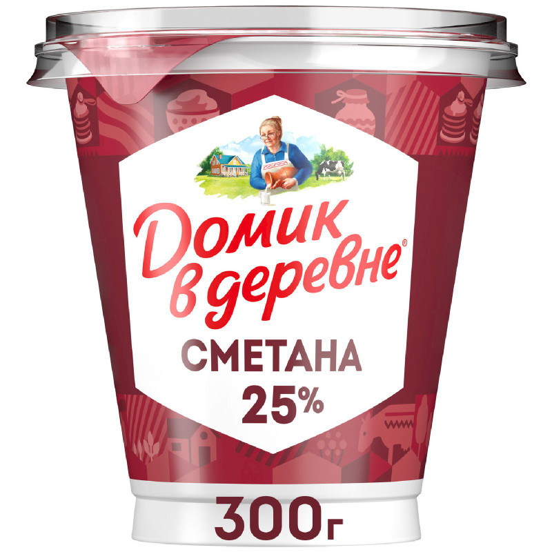 Изображение товара Сметана Домик в деревне 25%, 300г