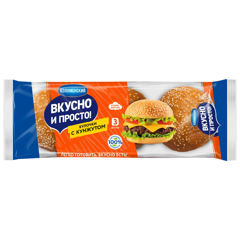 Изображение товара Булочки пшеничные Коломенский с кунжутом, 180г