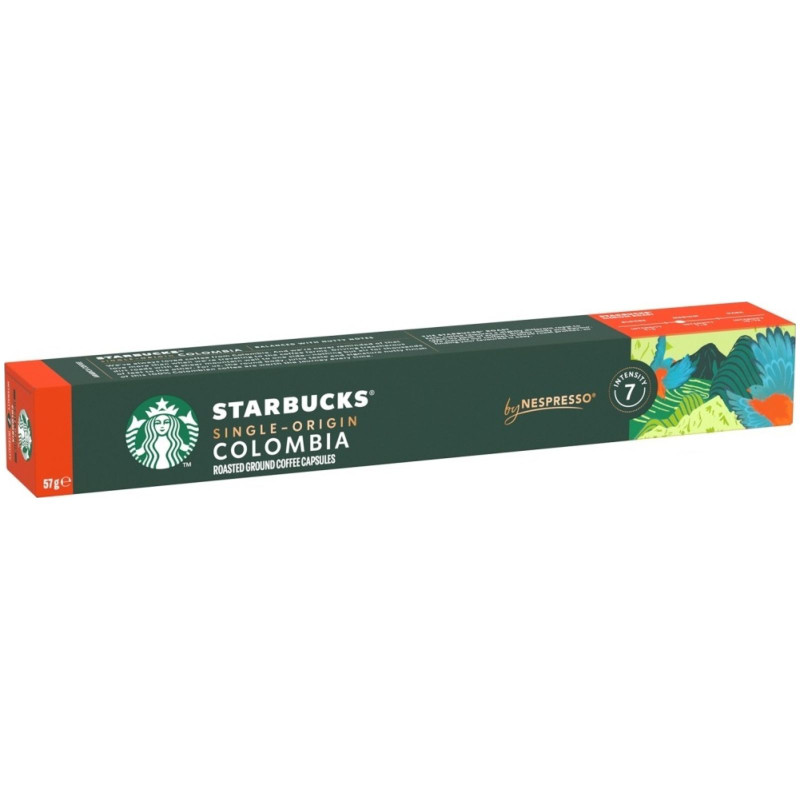 Изображение товара Кофе в капсулах Starbucks Nespresso Colombia натуральный жареный молотый, 57г