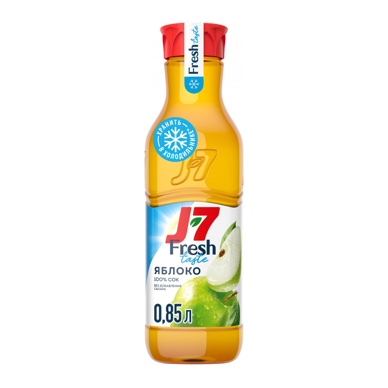 Изображение товара Сок J7 Fresh Taste Яблочный осветленный, 850мл